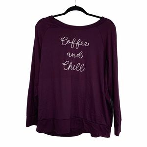 Longsleeve pajama top “Coffee and Chill”